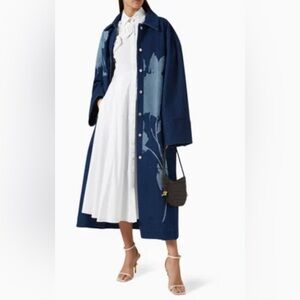 ERDEM Oversized Floral Denim Jacket